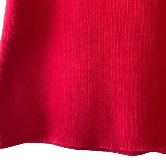Talbots  Women’s Short Sleeved Sweater Holiday Red Cotton Petite Medium. - Picture 7 of 9